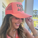 Tanned & Tipsey Trucker - Coral