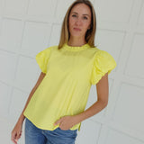 Poplin Puff Top