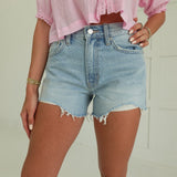 Back Home Denim Shorts - Lt Denim