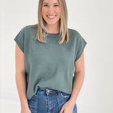 Quincy Sweater Top - Ash Jade