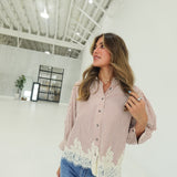 Lois Lace Top - Rust