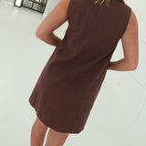 Evette Mini Dress - Brown