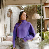 Lisle Sweater Top - Lavender