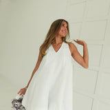 Game Winning Romper - White