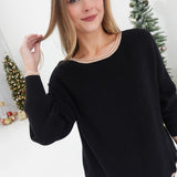Fidelity Scallop Sweater - Black