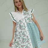 Tracy Contrast Mini Dress - Pink