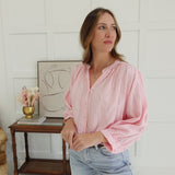 Sidney Textured Top - Pink