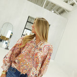 Cora Paisley Top - Cream