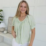 Savannah Spring Top - Apple Green