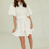 Bonnie Belted Dress - White