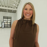 Ovation Sleeveless Blouse - Chocolate