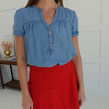 Soulful Wrap Skort - Red