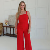 Jetlag Jumpsuit - Red