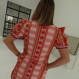 Aubree Mini Dress - Rust