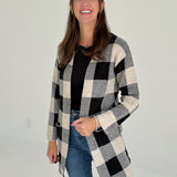 Double Checked Cardigan