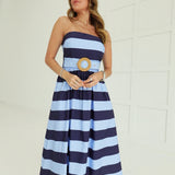 Nantucket Summer Midi Dress - Navy/Blue