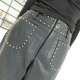 Heads Turn Studded Pants - Black