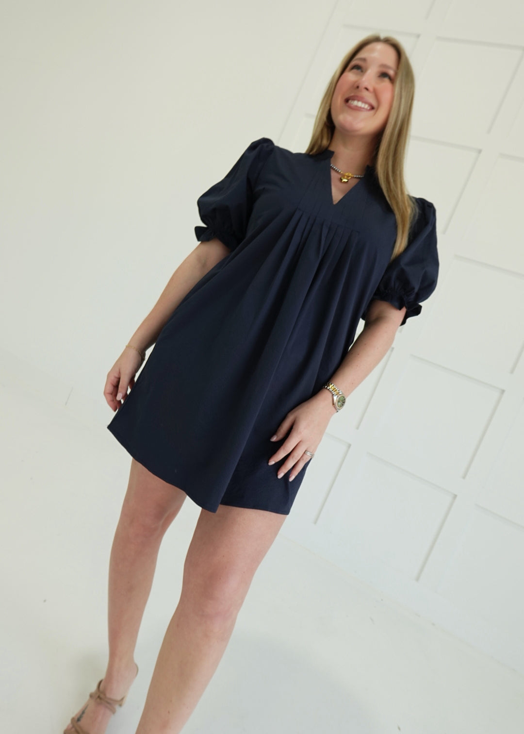Alluring Mini Dress - Navy