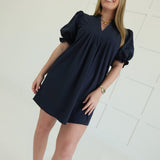 Alluring Mini Dress - Navy