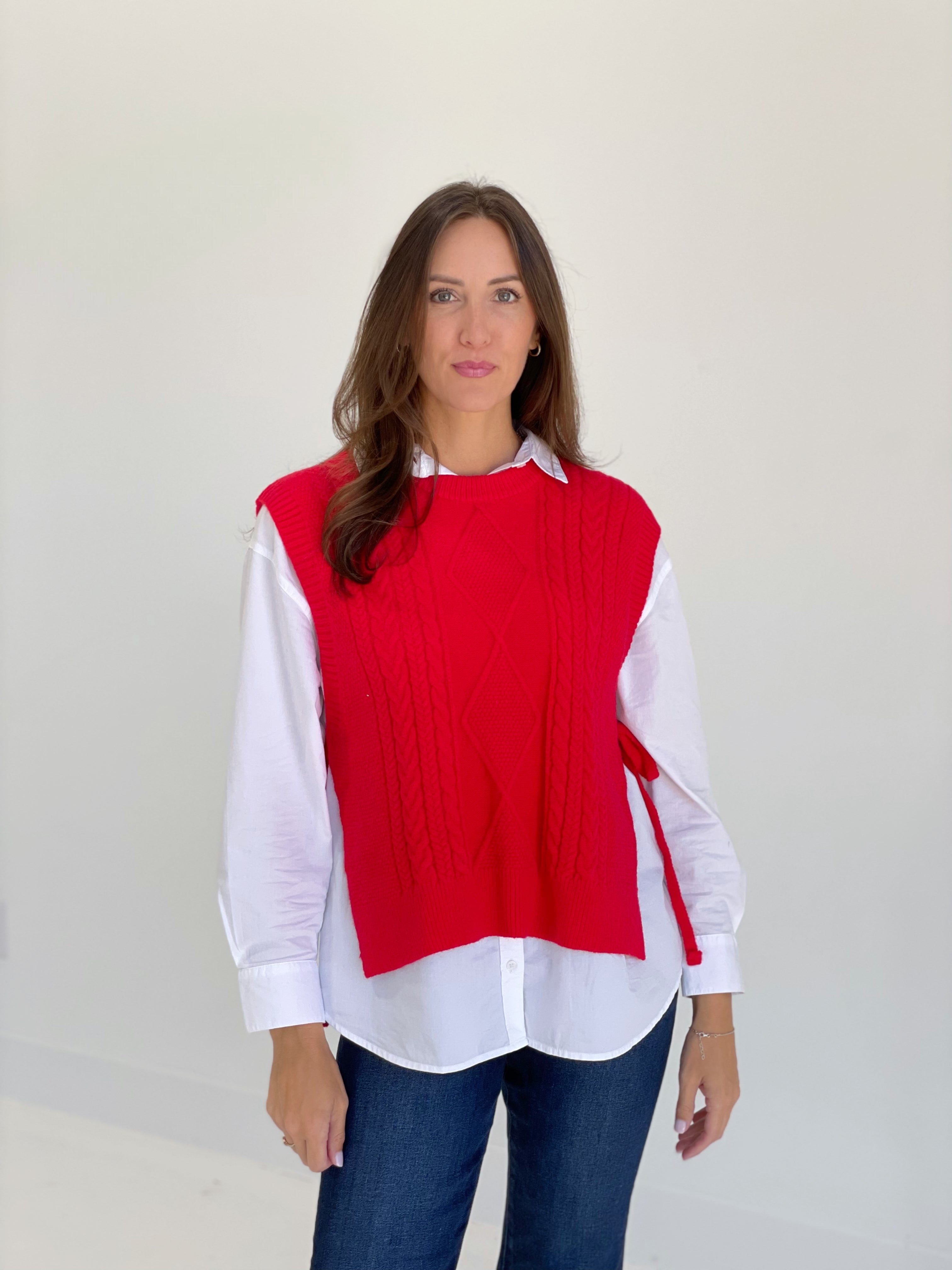 Not A Problem Sweater Vest - Red