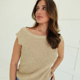 Nala Sweater Top - Lt khaki
