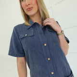 Colter Mini Dress - Denim Blue