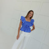 Toler Tie Top - Blue