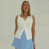Entangled Sweater Top - White