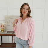 Sidney Textured Top - Pink