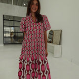 Syd Midi Dress - Berry