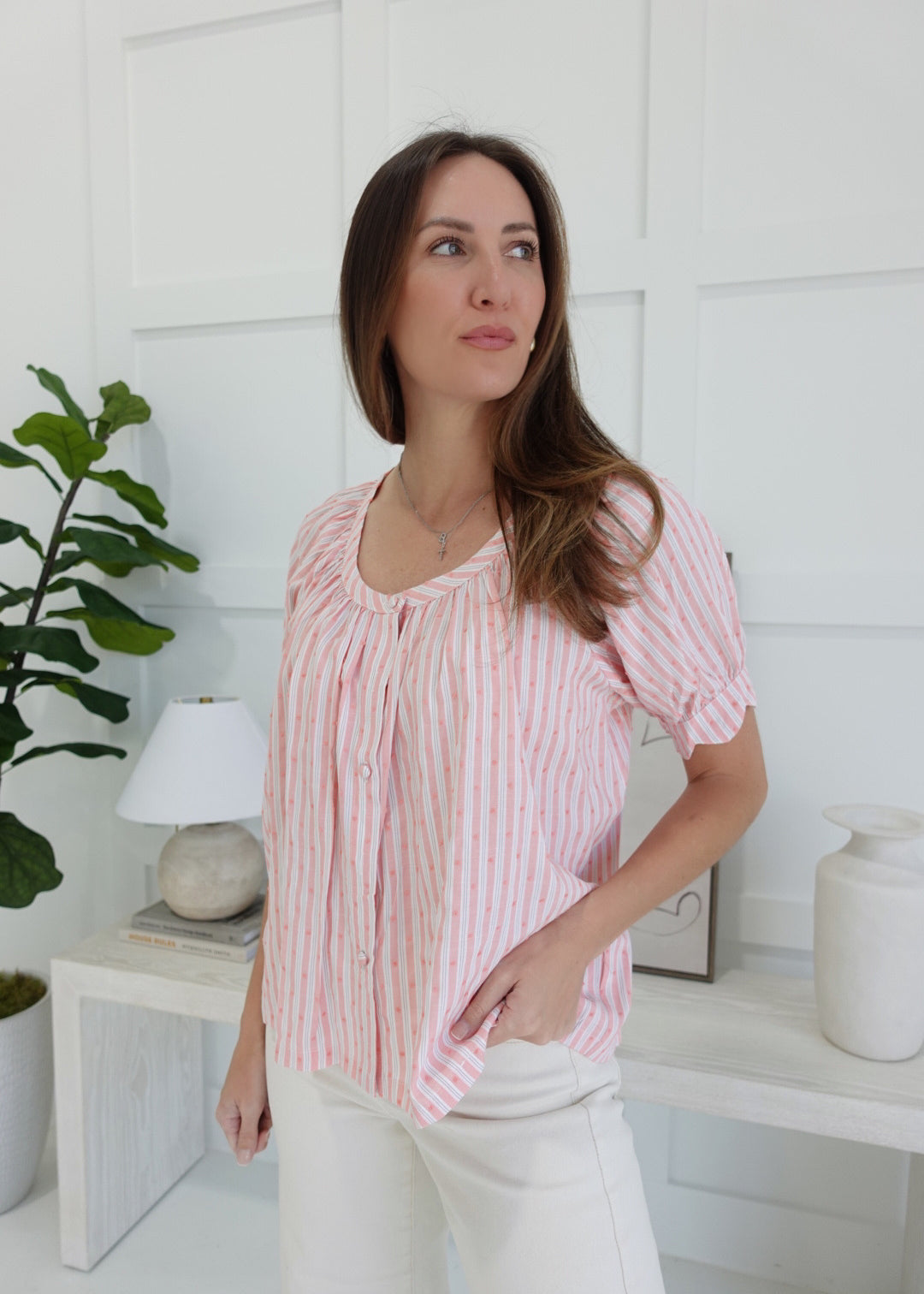 Savannah Spring Top - Coral