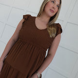 Valor Midi Dress - Dark Brown