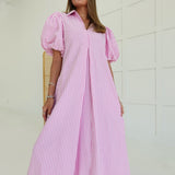 The Lisla Midi Dress - Pink