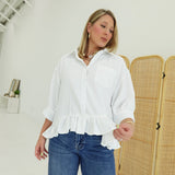 Perry Ruffle Blouse - White