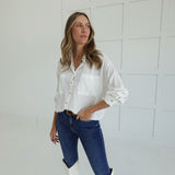 Clocked In Button Down Shirt - White