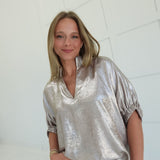 Sipping Bubbly Blouse - Champagne
