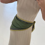 Abstract Waist Scarf - Olive