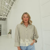 Lois Lace Top - Olive