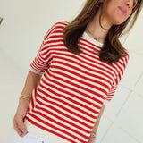 Jessie Striped Sweater - Red