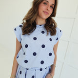 Frenchie Skirt Set - Blue