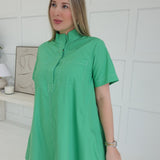 Three Strikes Mini Dress - Green