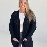 Coziest Chenille Cardigan - Black