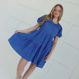 Ada Textured Dress - Blue