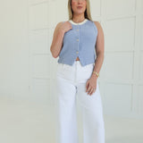 Chauncey Sleeveless Sweater - Blue