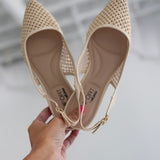 Sela Woven Slingback Sandal - Beige