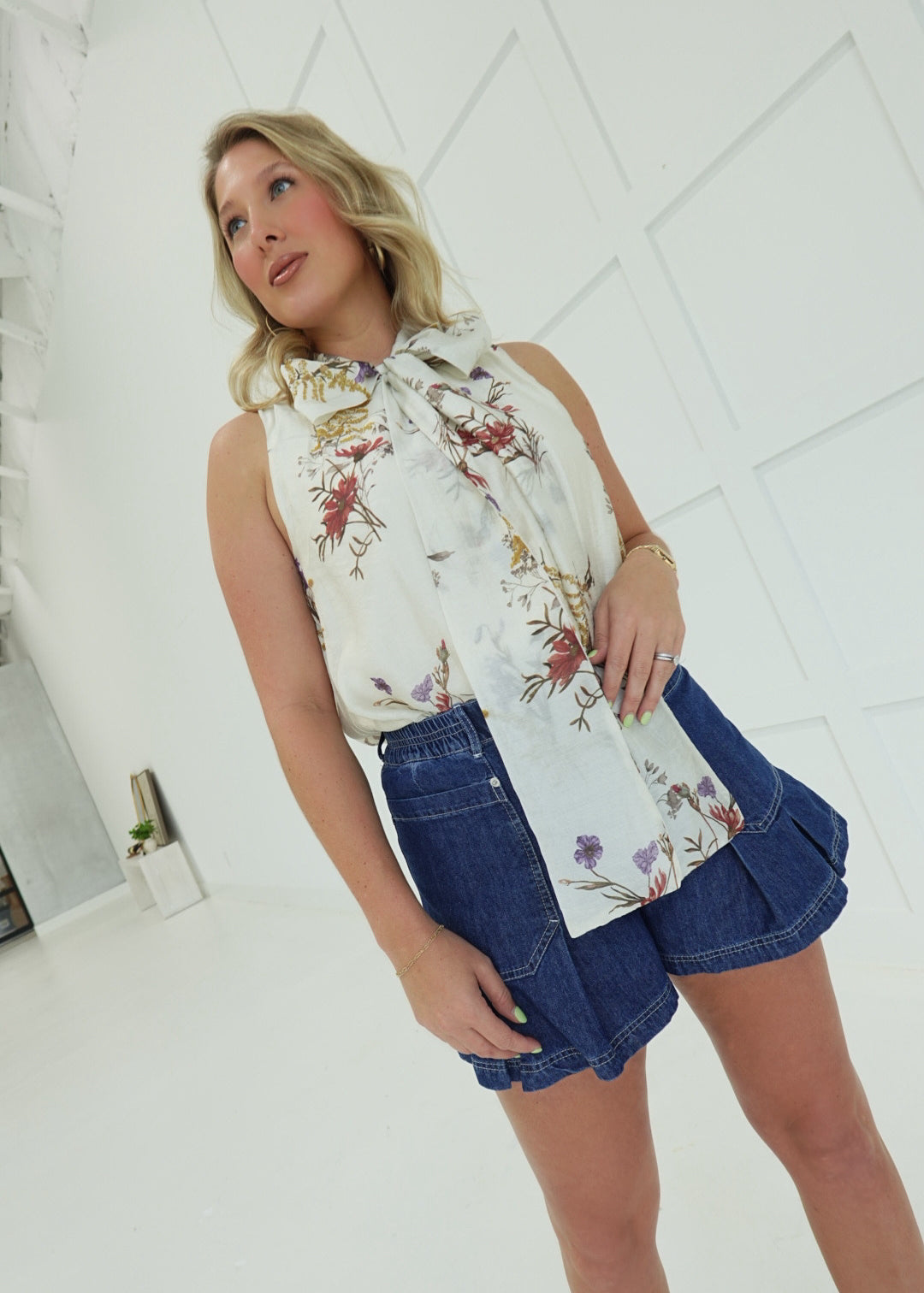 Whimsical Tie Blouse