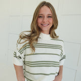 Golden Days Sweater - White/Sage