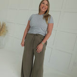 Staying Put Casual Pants - Olive