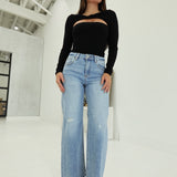 Twisted Narrative Top - Black