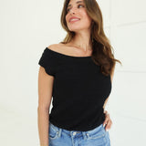 Nala Sweater Top - Black